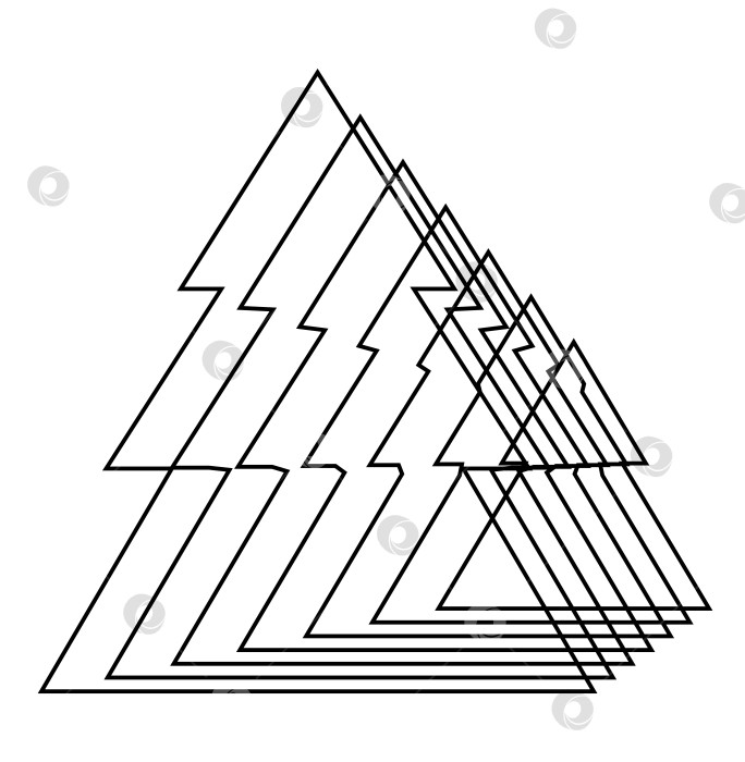 Скачать Геометрические линии Рождественской елки Векторная иллюстрация фотосток Ozero