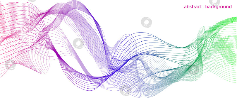 Скачать Волнистые линии, выполненные в мягких фиолетовых и синих тонах, создают абстрактный фон. Идеально подходит для современного дизайна фотосток Ozero
