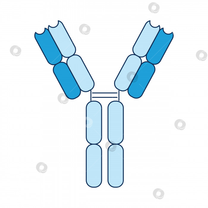 Скачать Антитела иммунной системы к вирусам гриппа, бактериям, коронавирусу, COVID-19 и чужеродным веществам в крови. Векторная иллюстрация в стиле плоской иконки, выделенной на белом фоне. фотосток Ozero