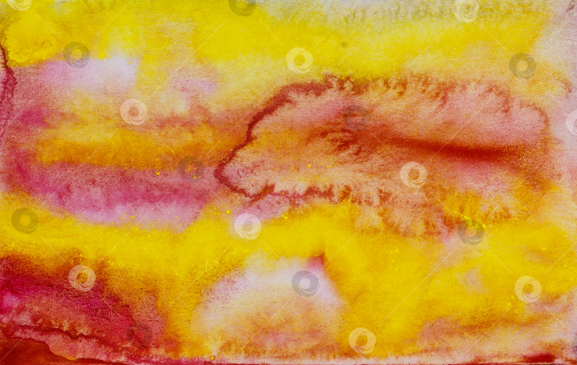 Скачать Красно-желтый абстрактный акварельный фон фотосток Ozero