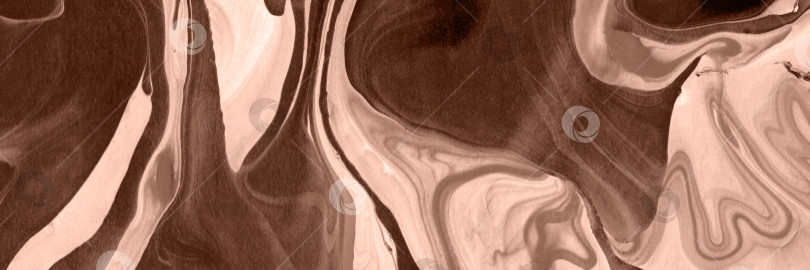 Скачать Текстура мрамора. Абстрактный фон, выполненный в технике флюид-арт. Демонстрация цветов 2025 года - мусса мокко фотосток Ozero