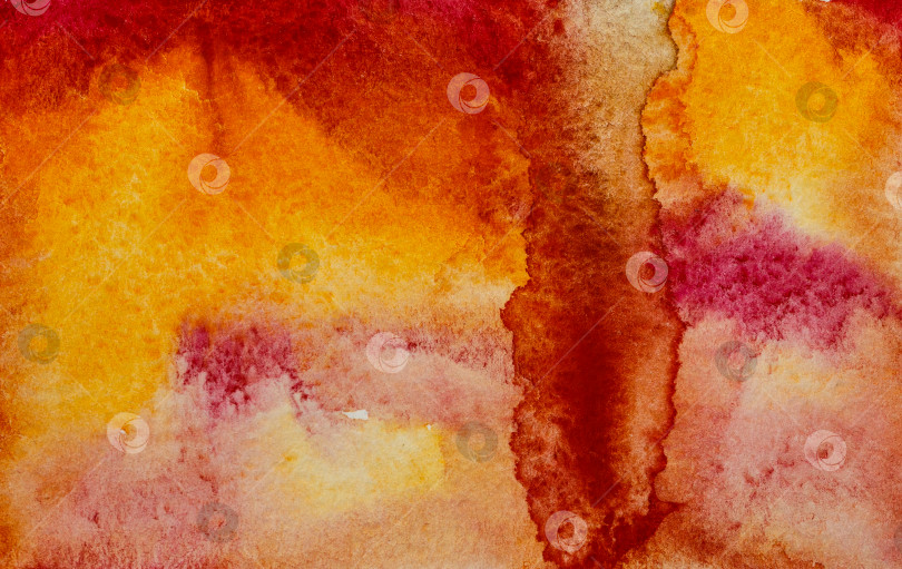 Скачать Красно оранжевая акварельная абстракция фотосток Ozero