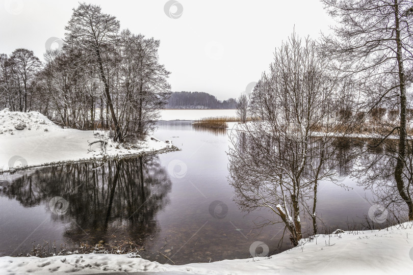 Скачать Зимний день на реке фотосток Ozero