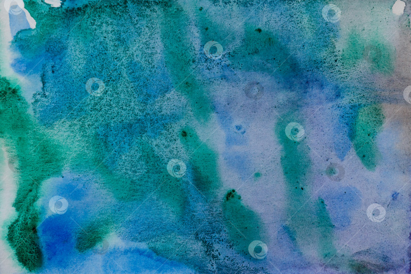 Скачать Сине-зеленая акварельная абстракция фотосток Ozero