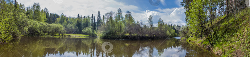 Скачать Река Тура. Панорама фотосток Ozero