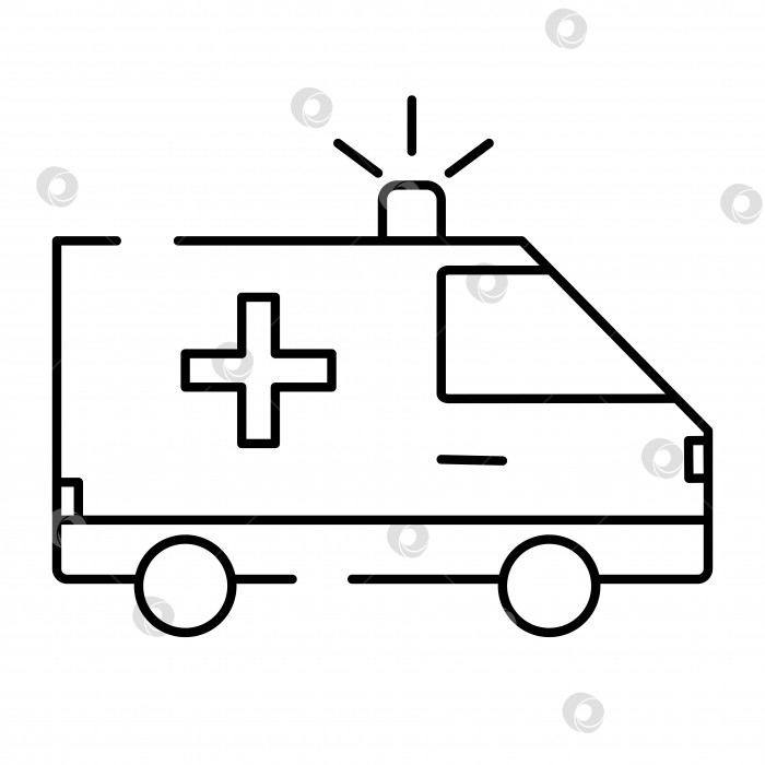 Скачать простой векторный значок скорой помощи, значок для медицинского веб-сайта, каракули и наброски, больница фотосток Ozero