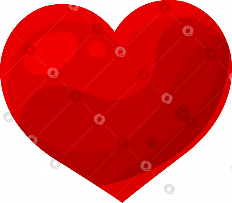 Скачать векторный клипарт ярко-красное сердце, валентинка, символ любви, без фона фотосток Ozero