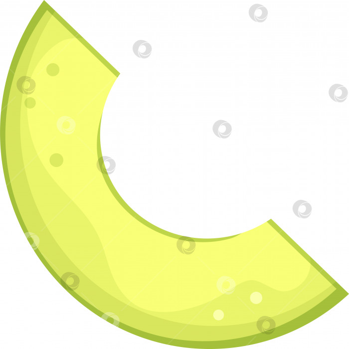 Скачать векторная иллюстрация еды ломтик авокадо, здоровая пища, здоровый завтрак, иллюстрация для кулинарного блога фотосток Ozero