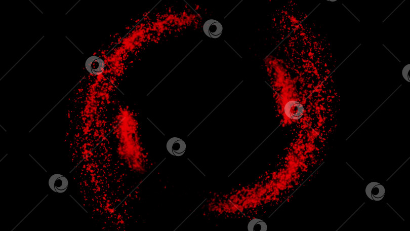 Скачать красная галактика, вращающаяся по часовой стрелке, яркие круглые частицы фотосток Ozero