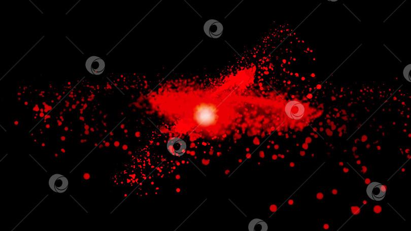 Скачать красная галактика, вращающаяся по часовой стрелке, яркие круглые частицы фотосток Ozero