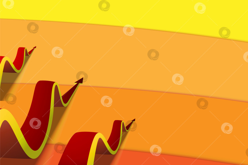 Скачать Три красные волнистые стрелки ползут по цветным дорожкам фотосток Ozero