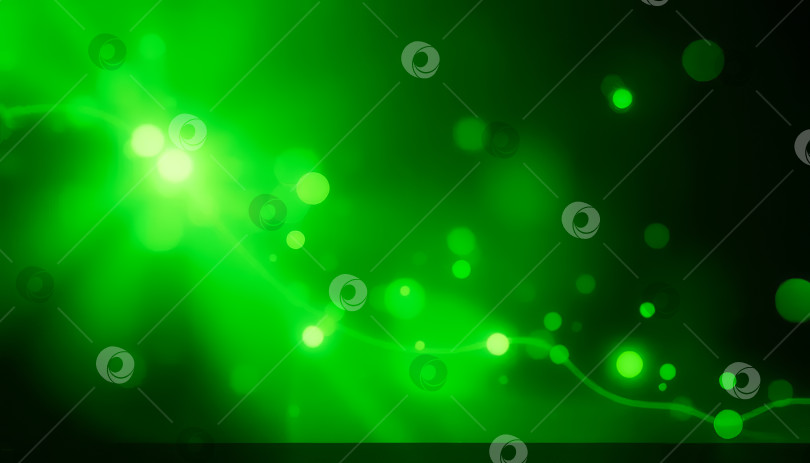 Скачать Зеленый фон с зеленой линией и множеством зеленых точек фотосток Ozero