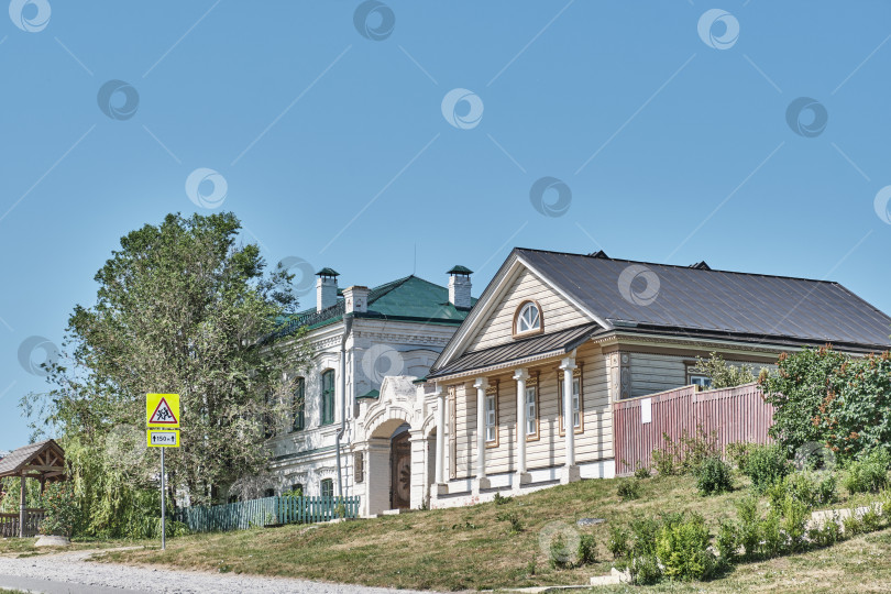 Скачать Историческая жилая архитектура в Свияжске, Россия фотосток Ozero