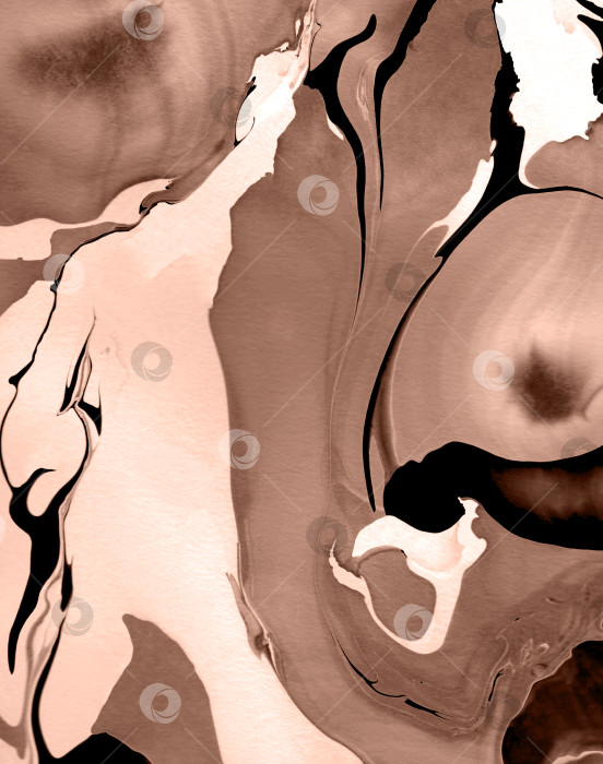 Скачать Текстура мрамора. Абстрактный фон, выполненный в технике флюид-арт. Демонстрация цветов 2025 года - мусса мокко фотосток Ozero