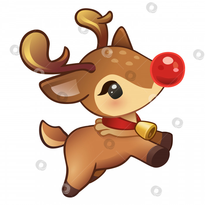 Скачать Рождественский милый олень фотосток Ozero