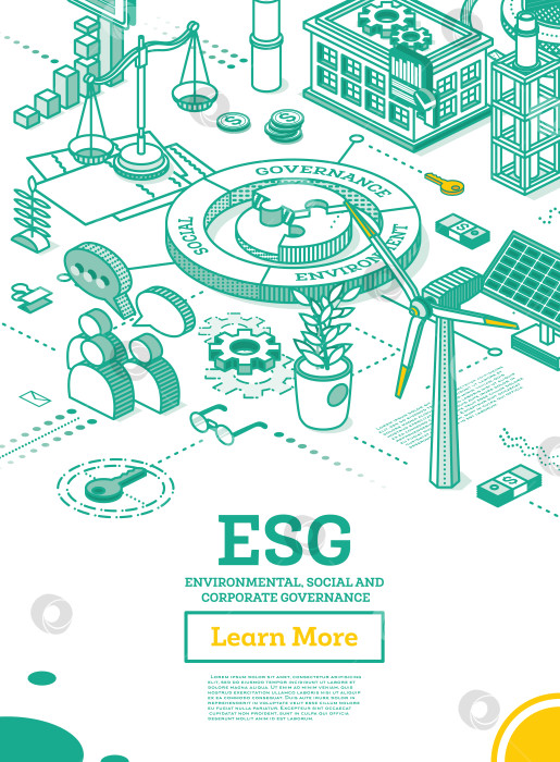 Скачать Концепция ESG в области охраны окружающей среды, социальной сферы и управления. фотосток Ozero