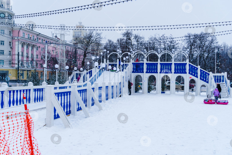 Скачать Горка на площади Ленина. Новый Год. Воронеж фотосток Ozero