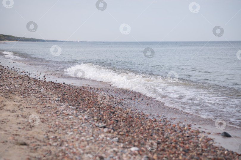 Скачать Весенний вид на море и берег фотосток Ozero