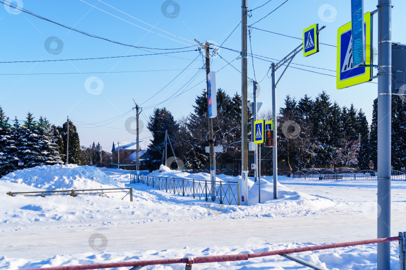 Скачать Сельский пейзаж. Поселок Красная Заря, Орловская область фотосток Ozero