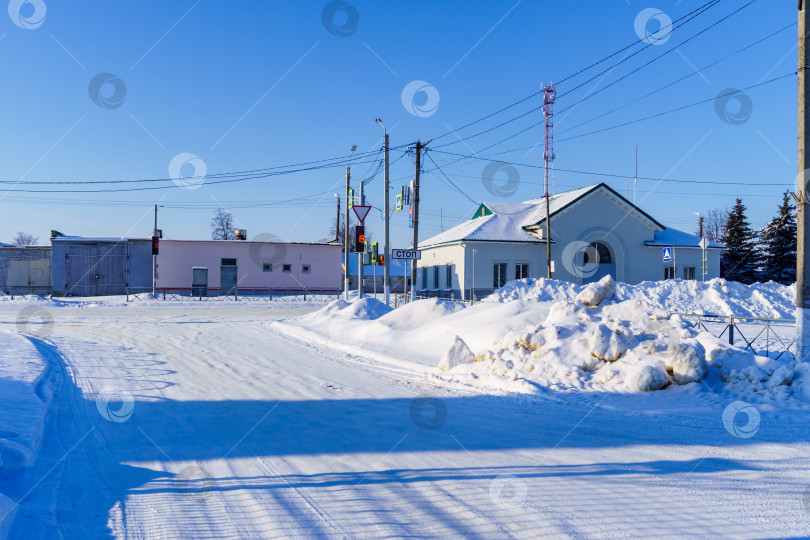 Скачать Сельский пейзаж. Поселок Красная Заря, Орловская область фотосток Ozero