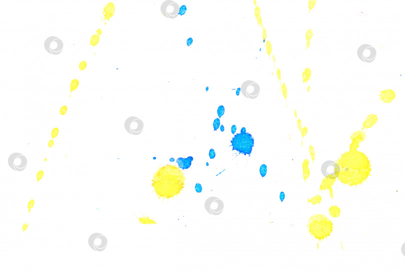Скачать Абстрактный всплеск желто-синих чернил фотосток Ozero