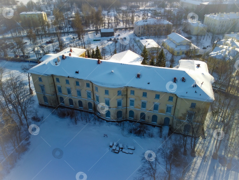 Скачать Дворец княгини Палей в Пушкине, вид с высоты птичьего полета. фотосток Ozero