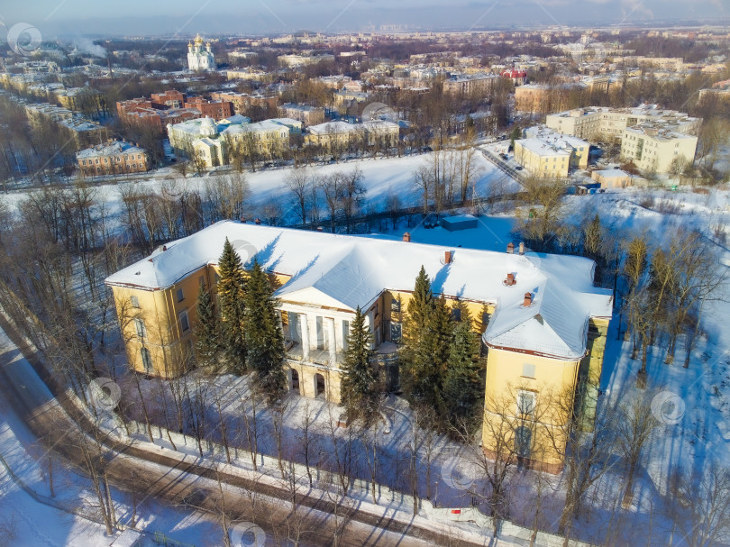 Скачать Дворец княгини Палей, Пушкин. вид с воздуха. фотосток Ozero