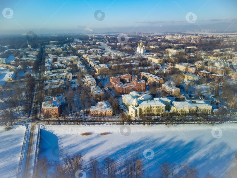 Скачать Зимний Пушкин с высоты птичьего полета. фотосток Ozero