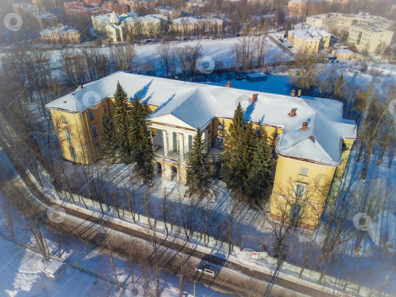 Скачать Дворец княгини Палей в Пушкине, вид сверху. фотосток Ozero