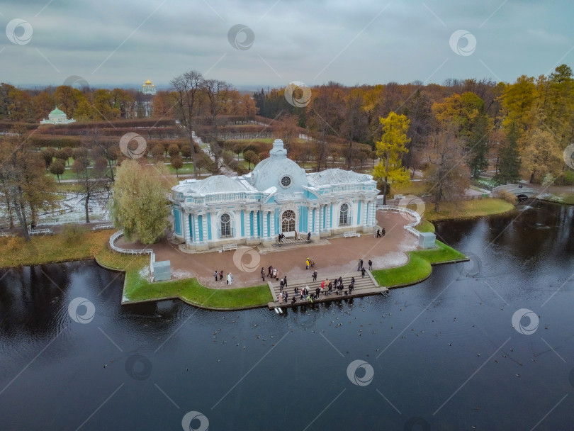 Скачать Павильон Грот в Екатерининском парке, вид с высоты. фотосток Ozero