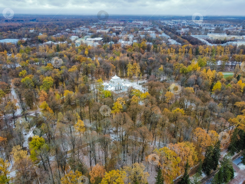 Скачать Павильон Эрмитаж в Екатерининском парке, вид с высоты. фотосток Ozero