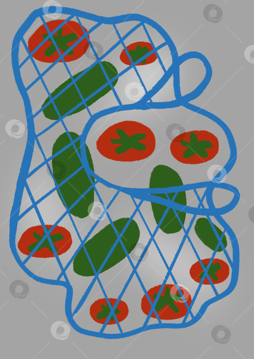 Скачать Сетка с помидорами и огурцами фотосток Ozero