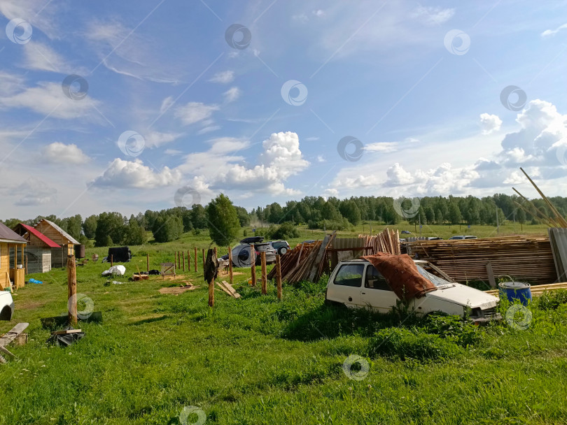 Скачать Строящийся кемпинг в Башкирии на природе фотосток Ozero