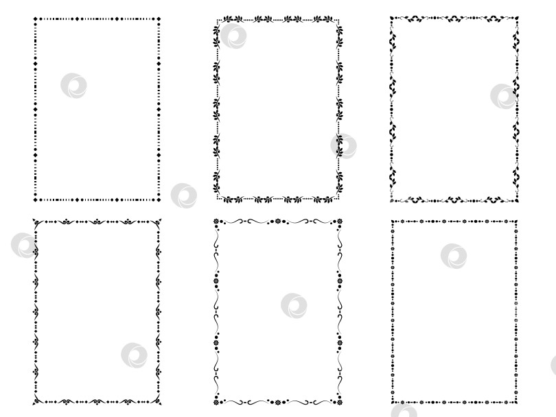 Скачать векторные рамки черного цвета на белом фоне фотосток Ozero