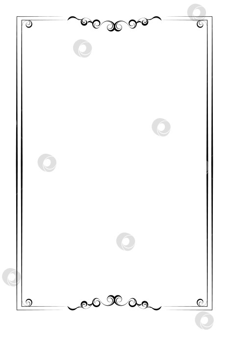 Скачать векторные рамки черного цвета на белом фоне фотосток Ozero