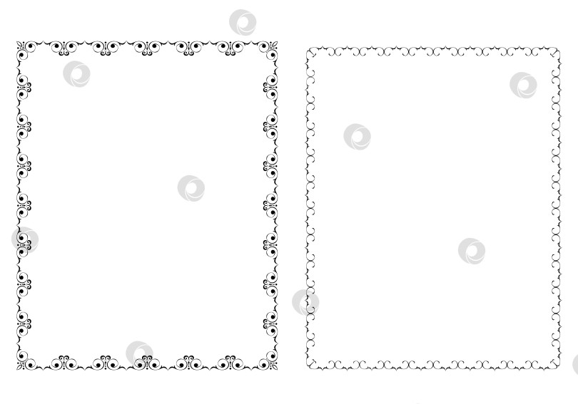 Скачать векторные рамки черного цвета на белом фоне фотосток Ozero