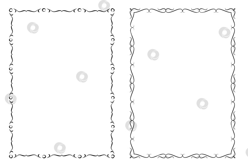 Скачать векторные рамки черного цвета на белом фоне фотосток Ozero