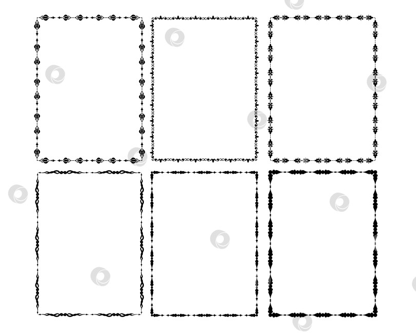 Скачать векторные рамки черного цвета на белом фоне фотосток Ozero
