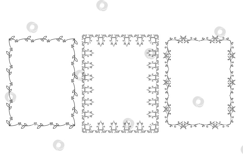 Скачать векторные рамки черного цвета на белом фоне фотосток Ozero