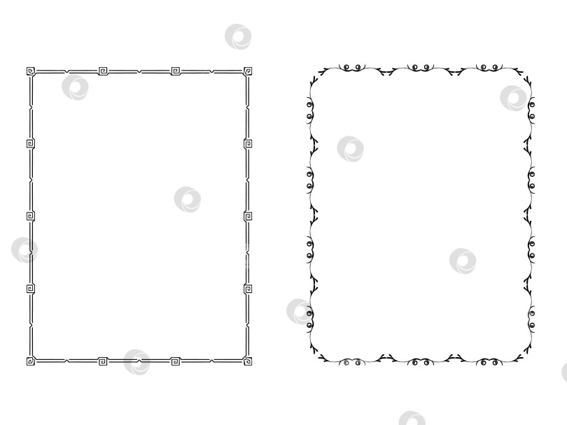 Скачать векторные рамки черного цвета на белом фоне фотосток Ozero