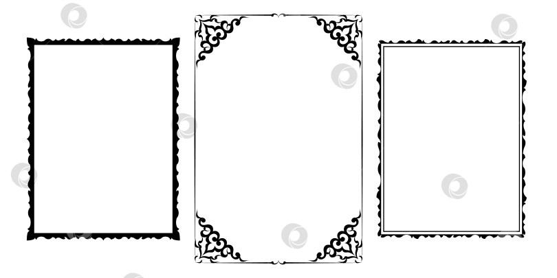 Скачать векторные рамки черного цвета на белом фоне фотосток Ozero
