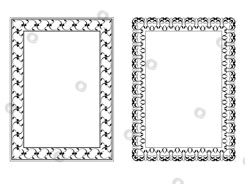 Скачать векторные рамки черного цвета на белом фоне фотосток Ozero