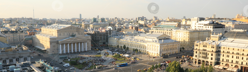 Скачать Москва. Россия 2018.  Панорамный вид со смотровой площадки на Большой театр фотосток Ozero