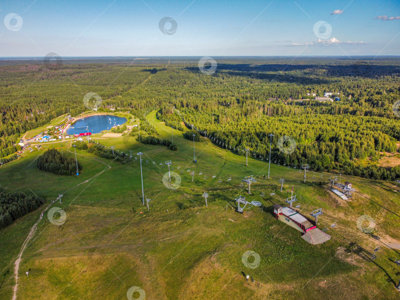 Скачать Курорт Игора в Приозерском районе, вид с высоты. фотосток Ozero