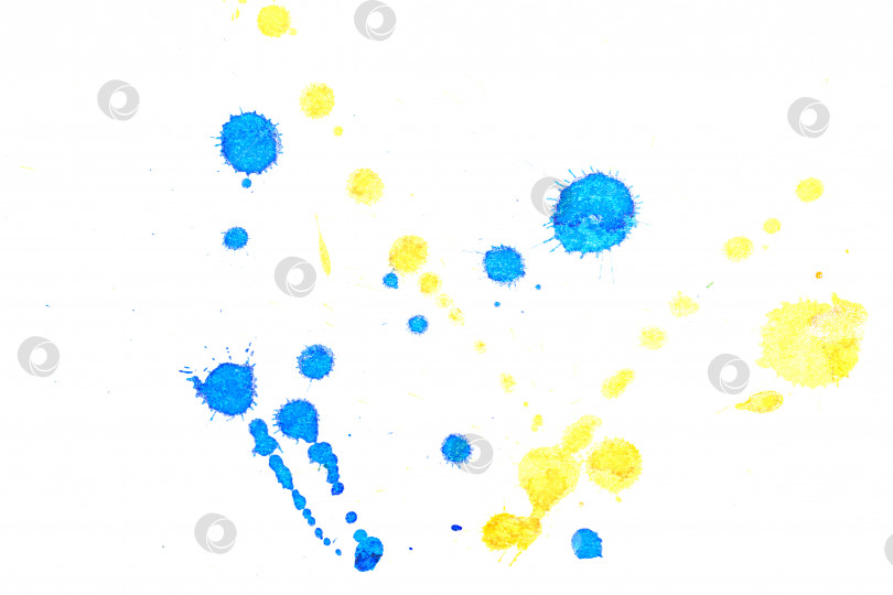 Скачать Абстрактный всплеск желто-синих чернил фотосток Ozero