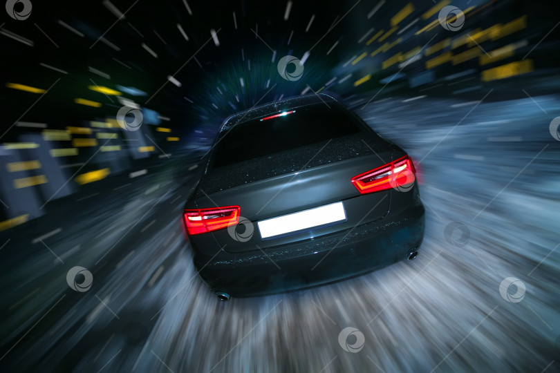 Скачать автомобильная ночь зимой фотосток Ozero