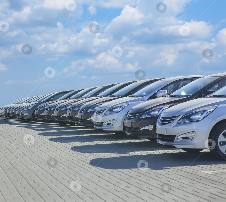 Скачать Автомобили на продажу Ряд складских партий фотосток Ozero