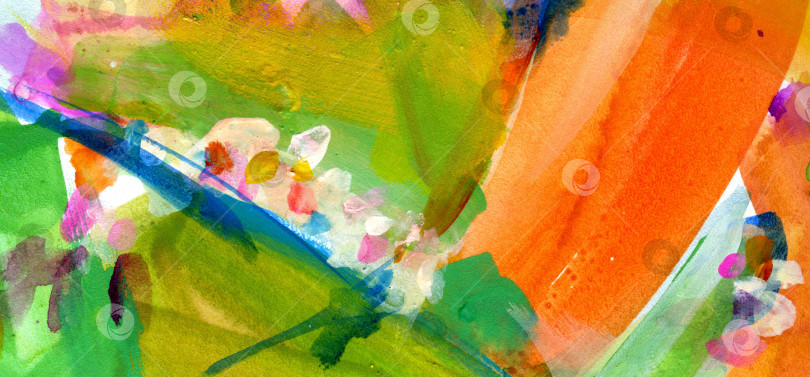 Скачать Абстрактная ассоциативная акварельная картина на тему цветущей сакуры. фотосток Ozero