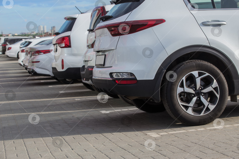 Скачать Автомобили, Выставленные на продажу, Расположены Рядом. фотосток Ozero