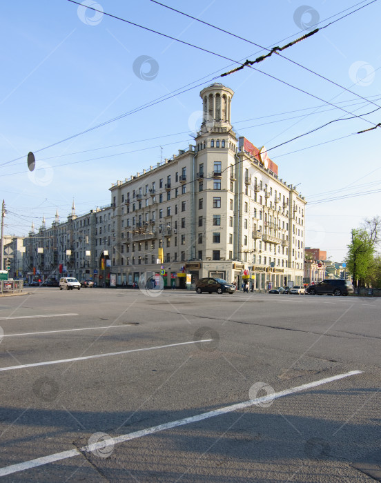 Скачать Вид на дом по адресу Тверская улица, 17, Москва-сити фотосток Ozero